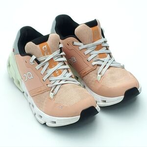On Running Womens Cloudflyer 4  Peach/Aloe Running Athletic Shoes Size  7